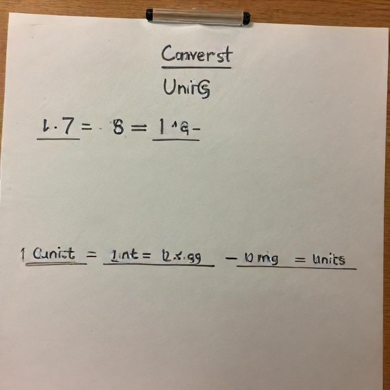 Understanding How to Convert 1. 7 mg to Units