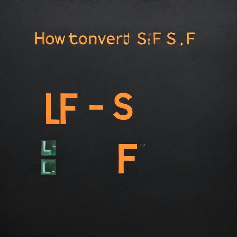 how to convert sf to lf