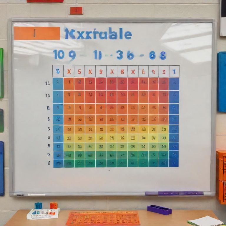 multiplication table 10x10