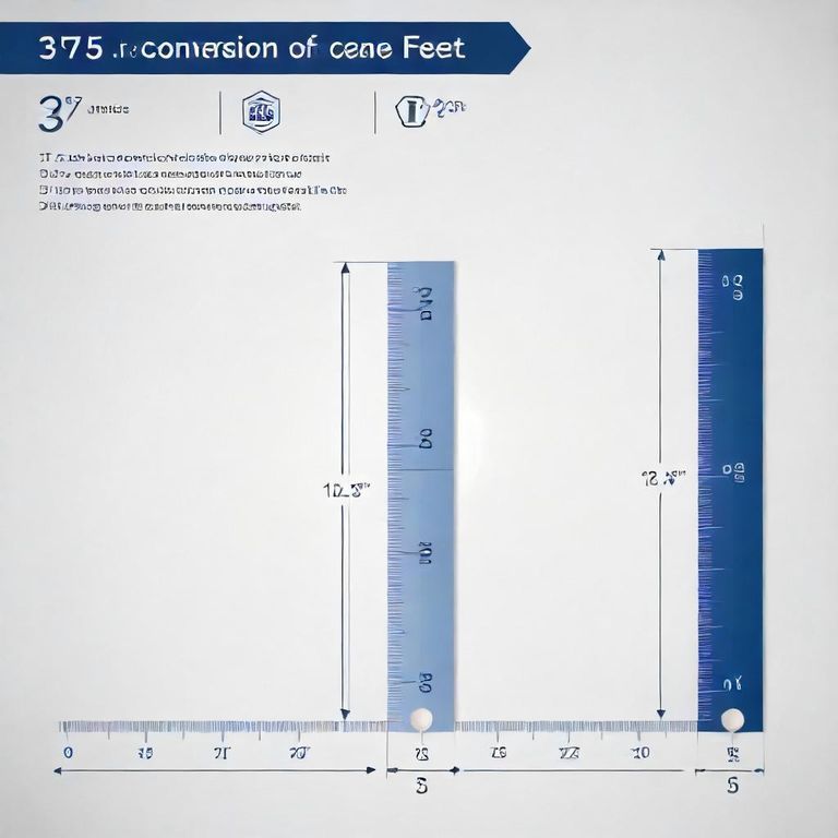 375 inches to feet