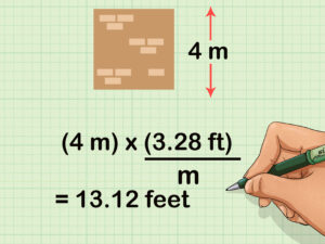 13.7 meters to feet